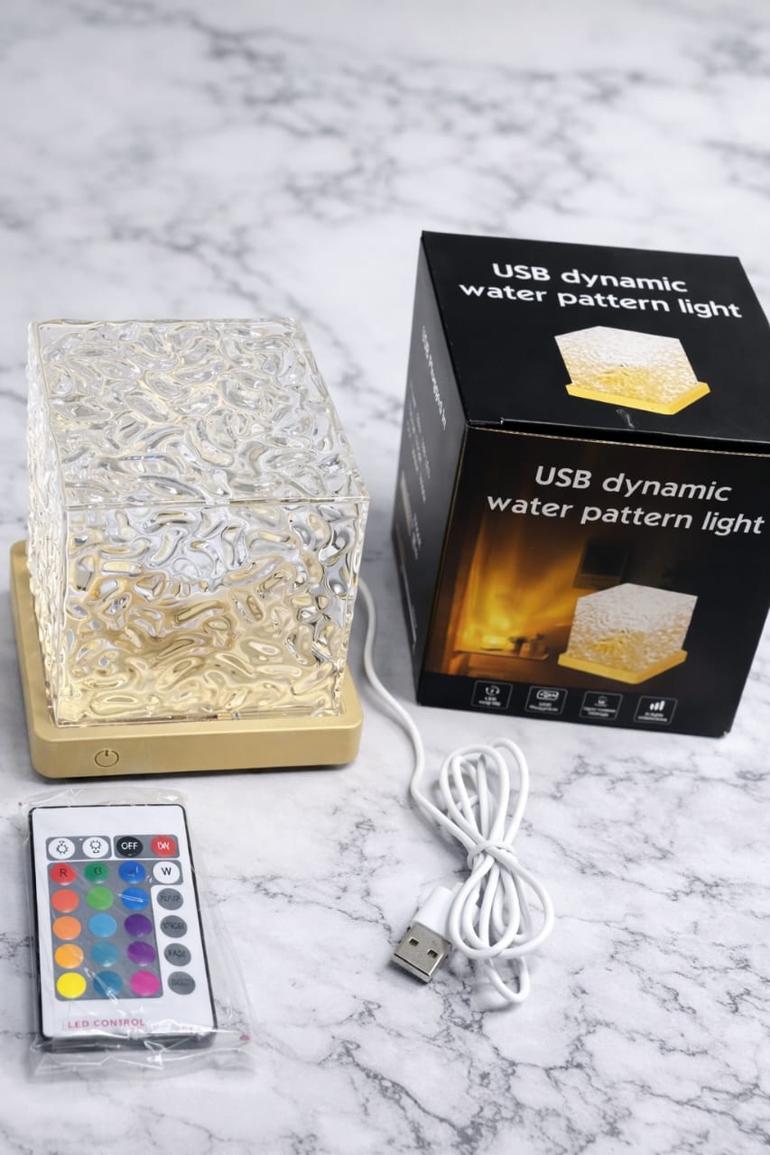 Rotating Water Ripple Night Light Aura Lamp