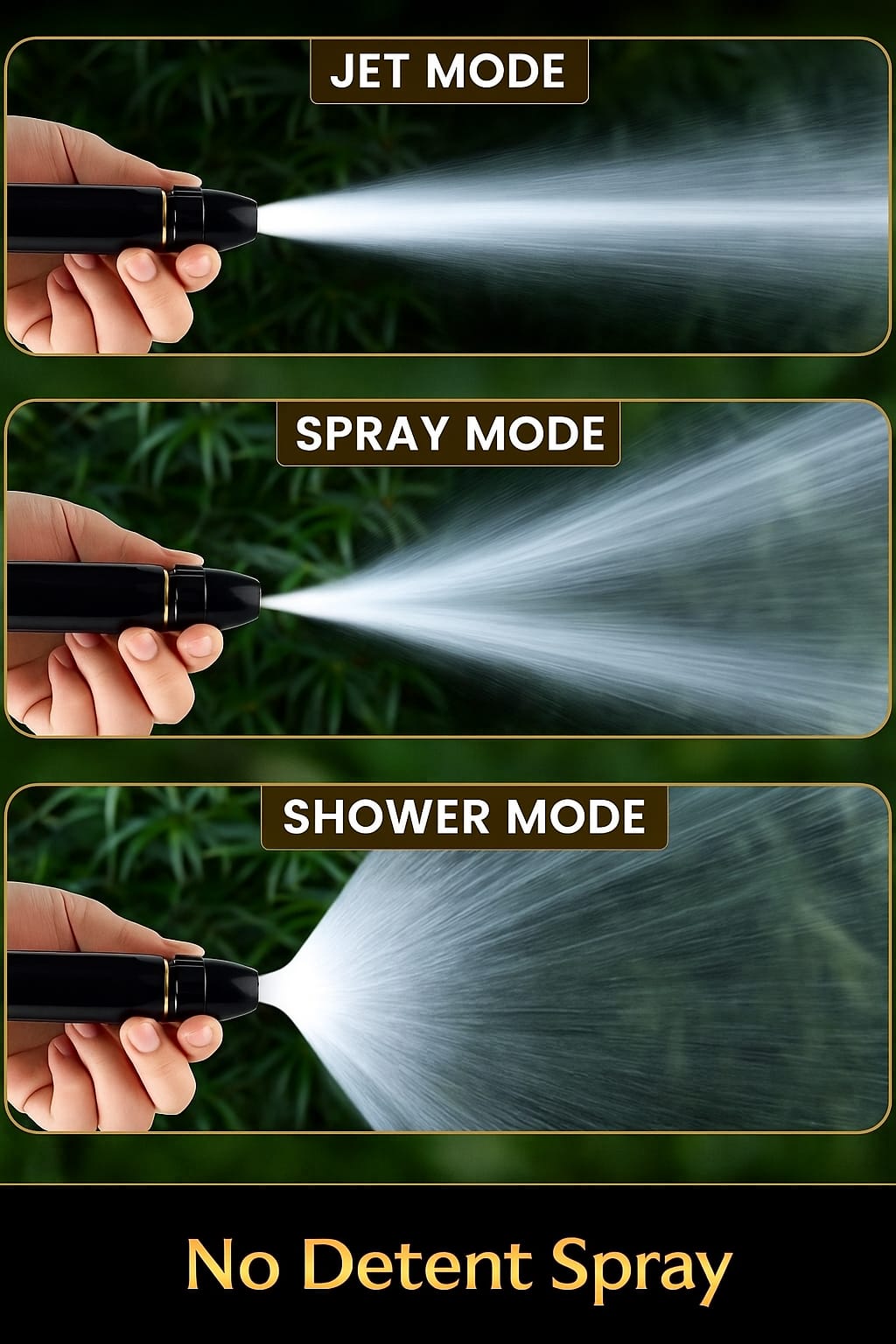 Portable High Pressure Washing Water Nozzle (Black)