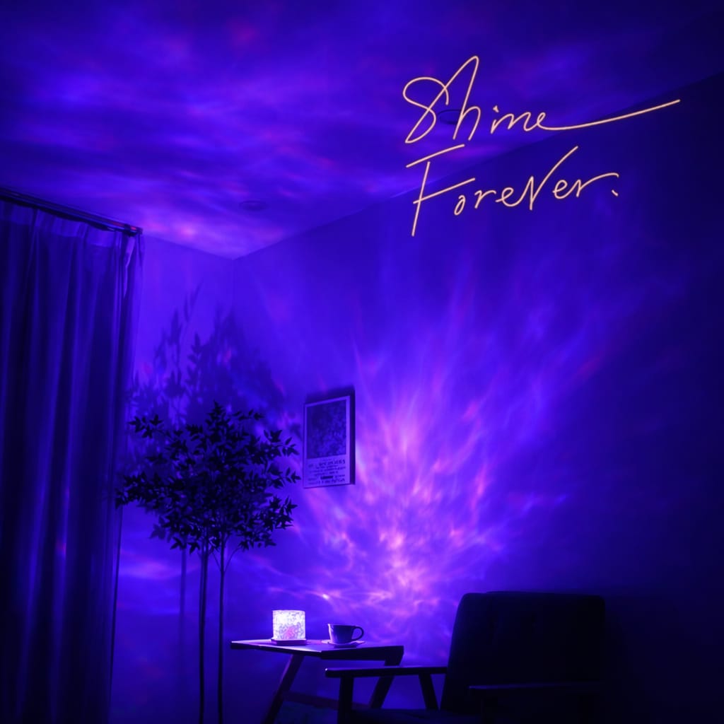 Rotating Water Ripple Night Light Aura Lamp
