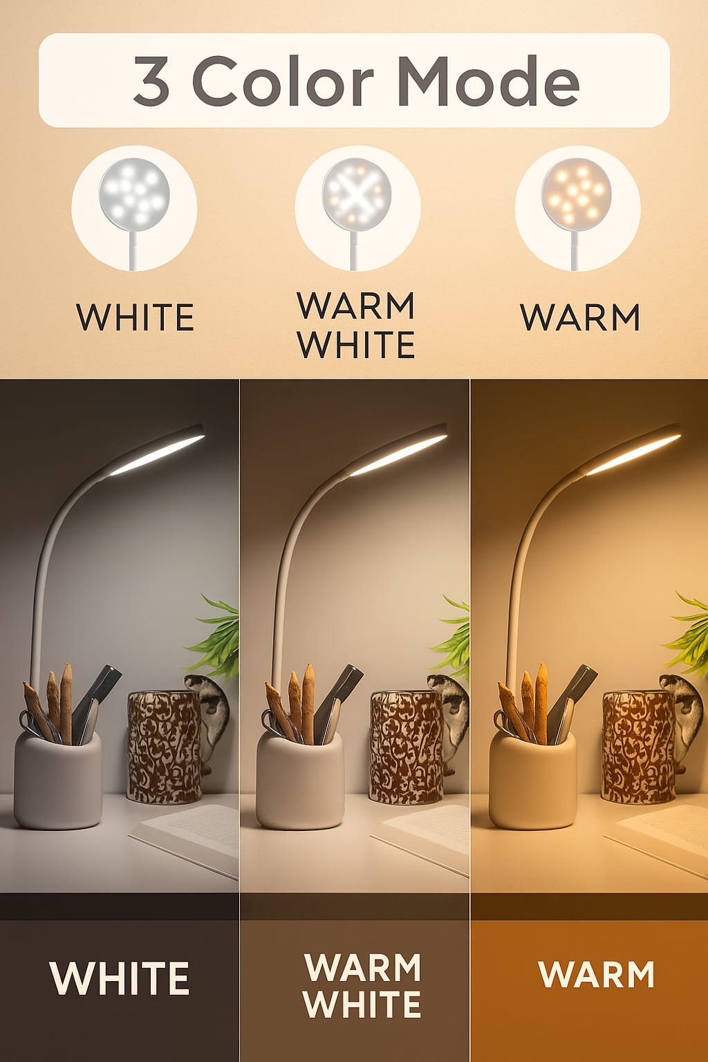 LED Light Flexible USB Clip-On Desk Table Reading Desk Lamp 20 LED