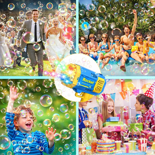 Bubble Gun Machine Kids Automatic Soap Based Bubble Blower