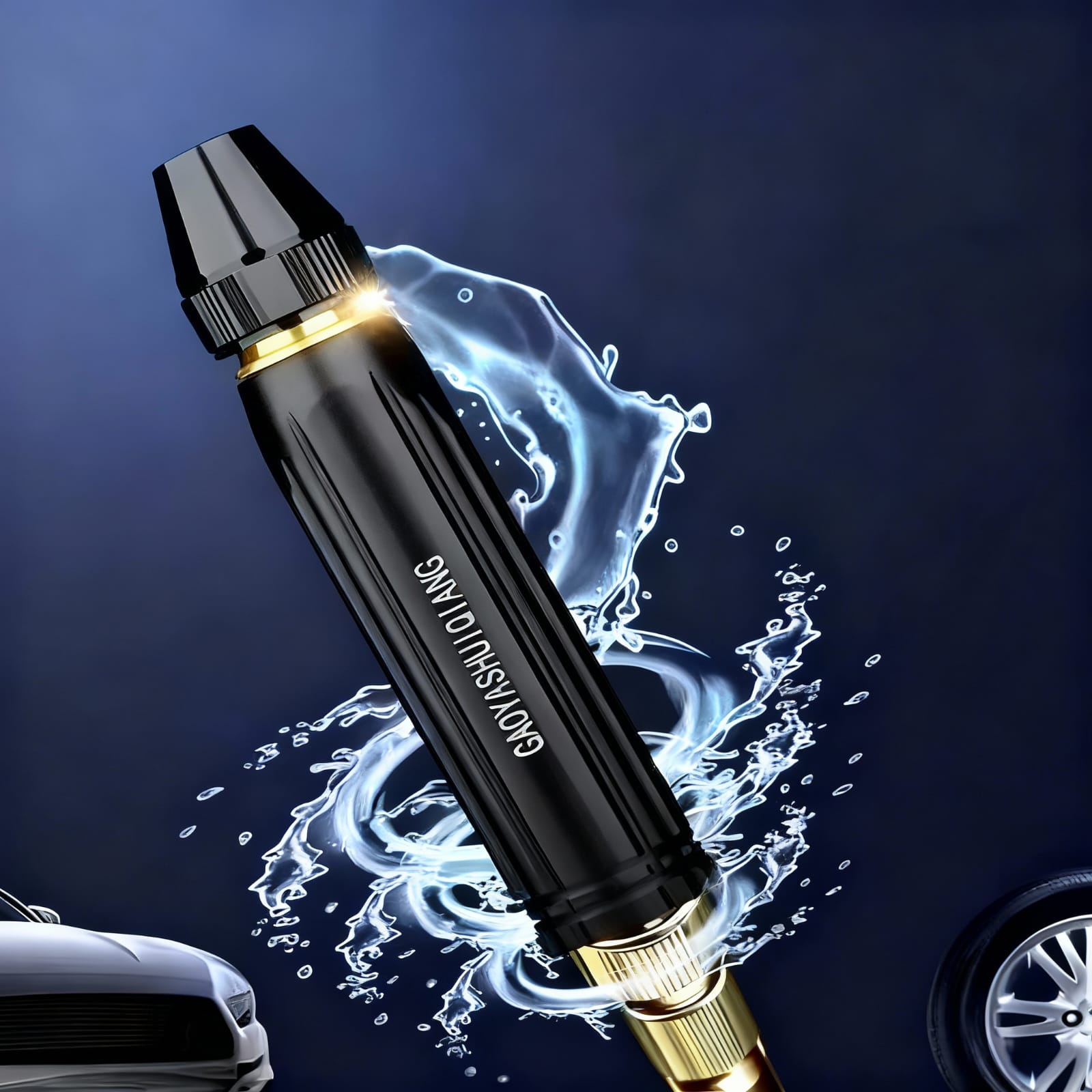 Portable High Pressure Washing Water Nozzle (Black)