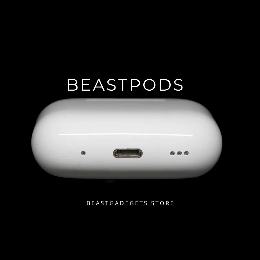 Beastpods Pro 2nd Gen - USA Quality (ANC, PopUp Window, Working Serial Number, OG Box with MRP) 1-Yr Warranty & 15-Day Returns - Type C