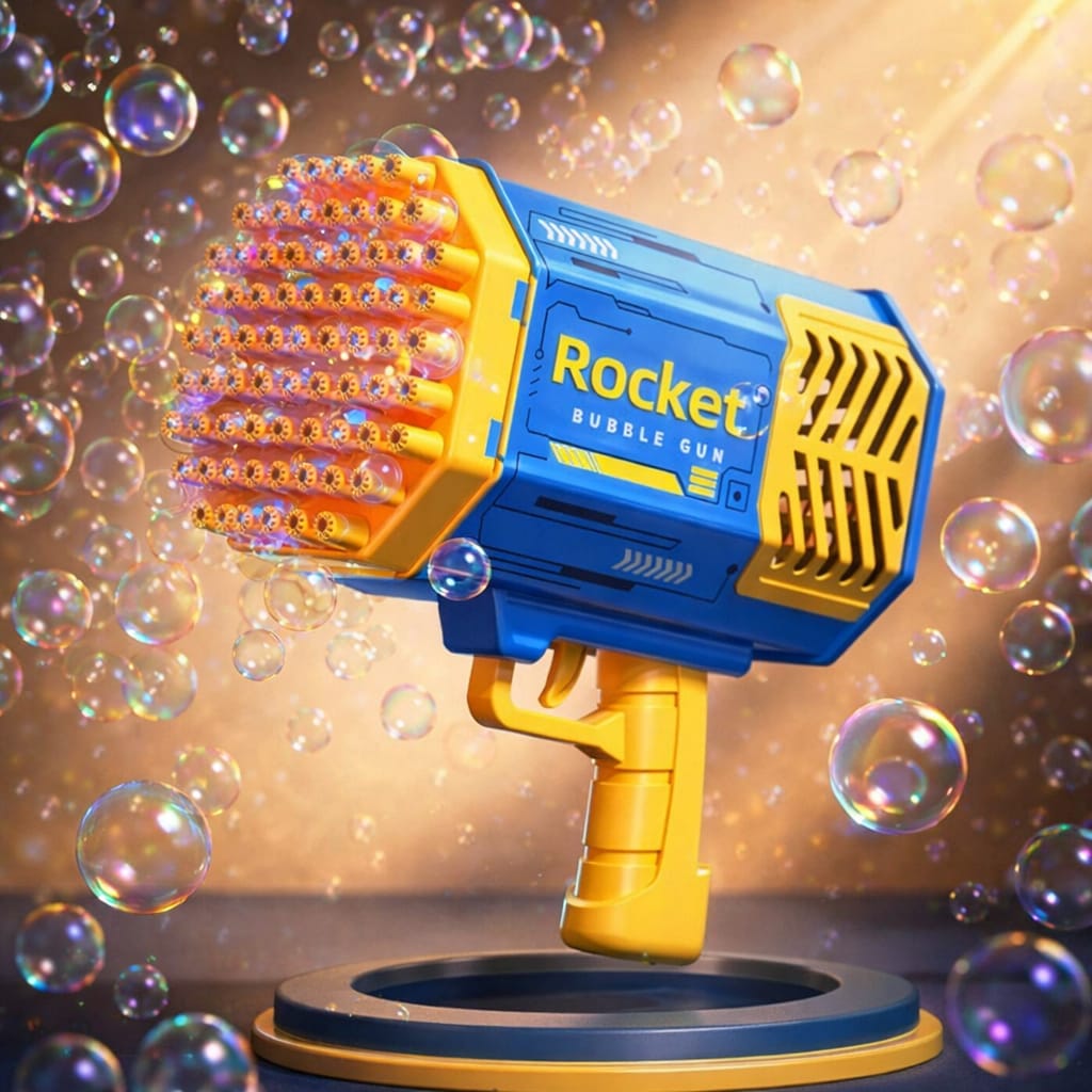 Bubble Gun Machine Kids Automatic Soap Based Bubble Blower